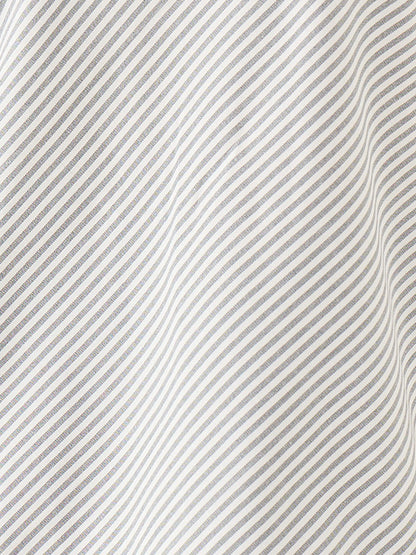 Noa Striped Sleeveless Top With Diagonal Panel-White&amp;Grey