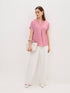 Sandra Drop Shoulder Top-Pink