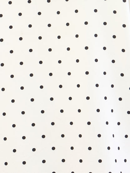 Pearly Boat Neck Print Top -White