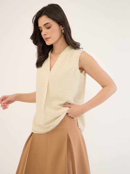 Orlina Pleat Detail Top -Patel Yellow