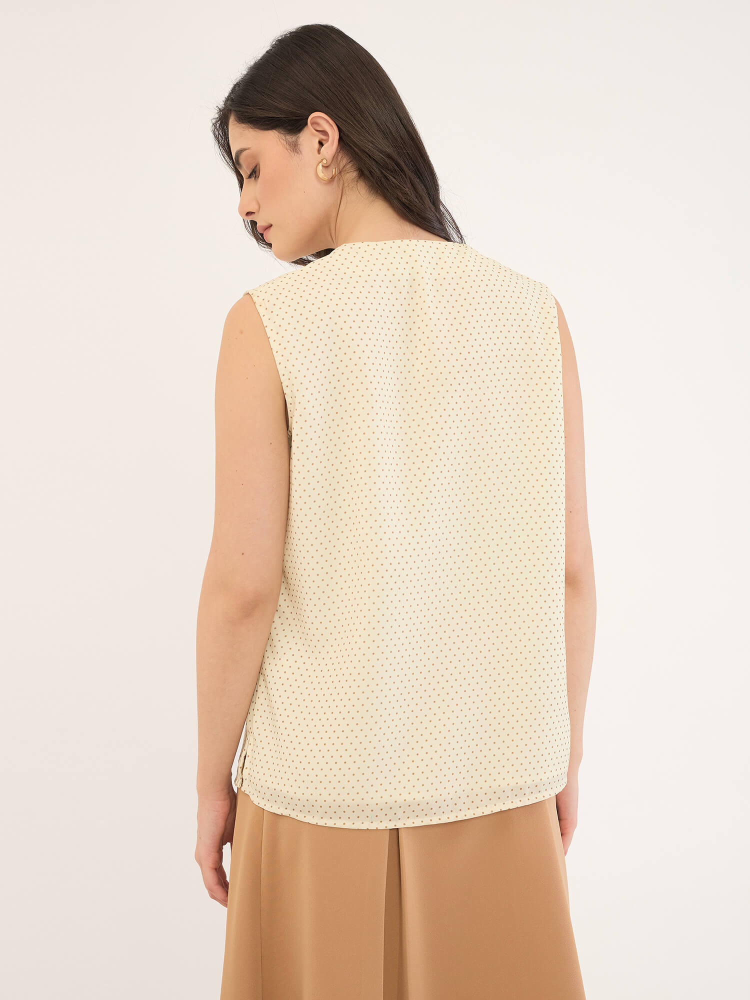 Orlina Pleat Detail Top -Pastel Yellow