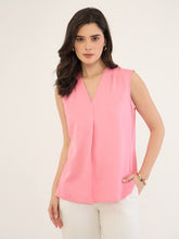 Eira Ruffle Sleeved Top-Candy Pink