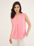 Eira Ruffle Sleeved Top-Candy Pink