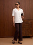 Genteel V-Neck Top-White
