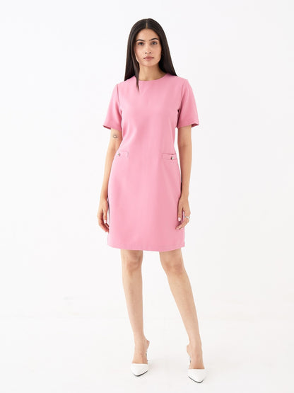 Kiko T Shirt Dress With Pockets-Pink