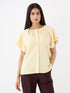 Riviere Double Raglan Sleeve Top-Butter Yellow