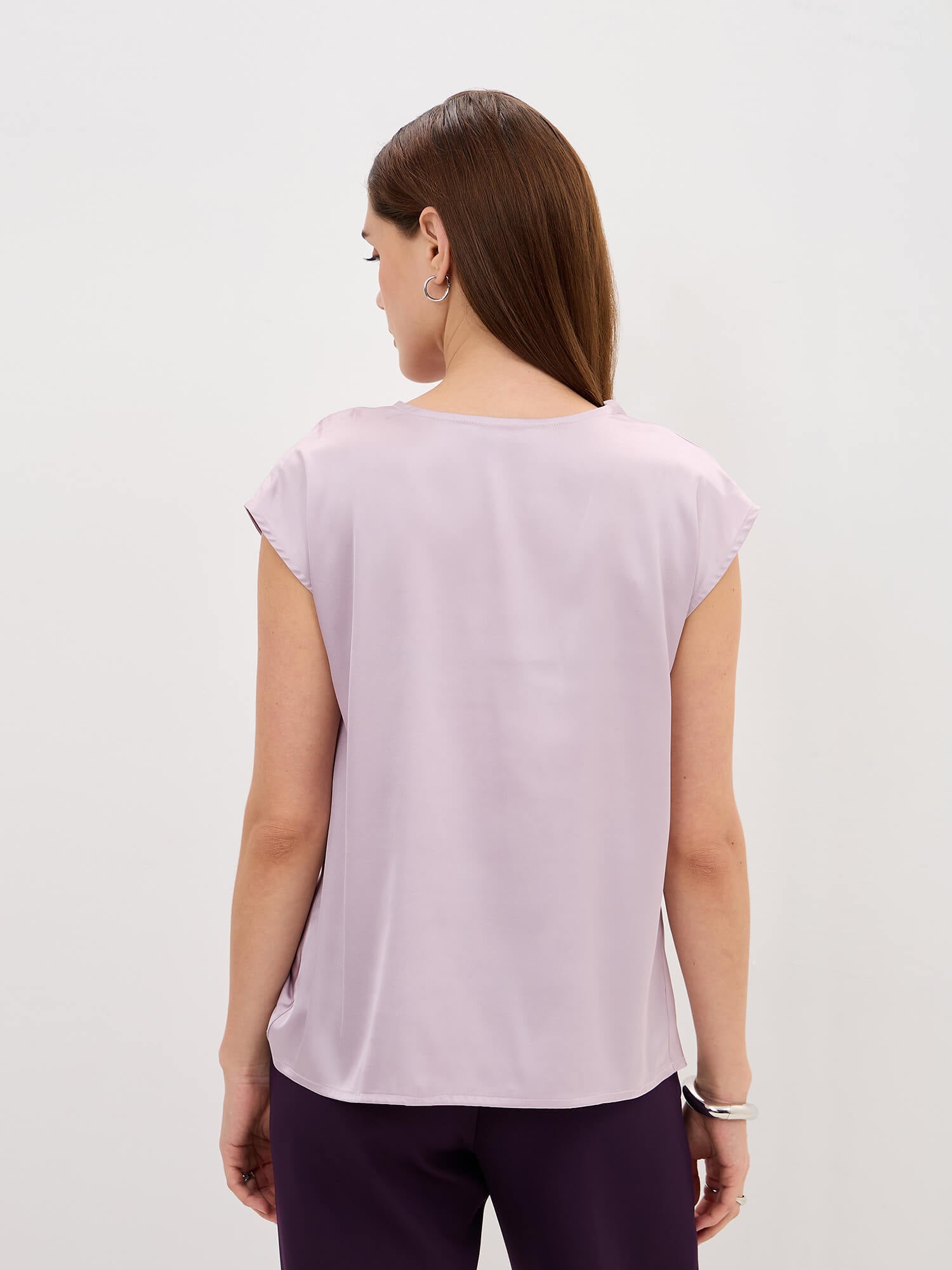 Lilo Cowl Neck Top-Lilac