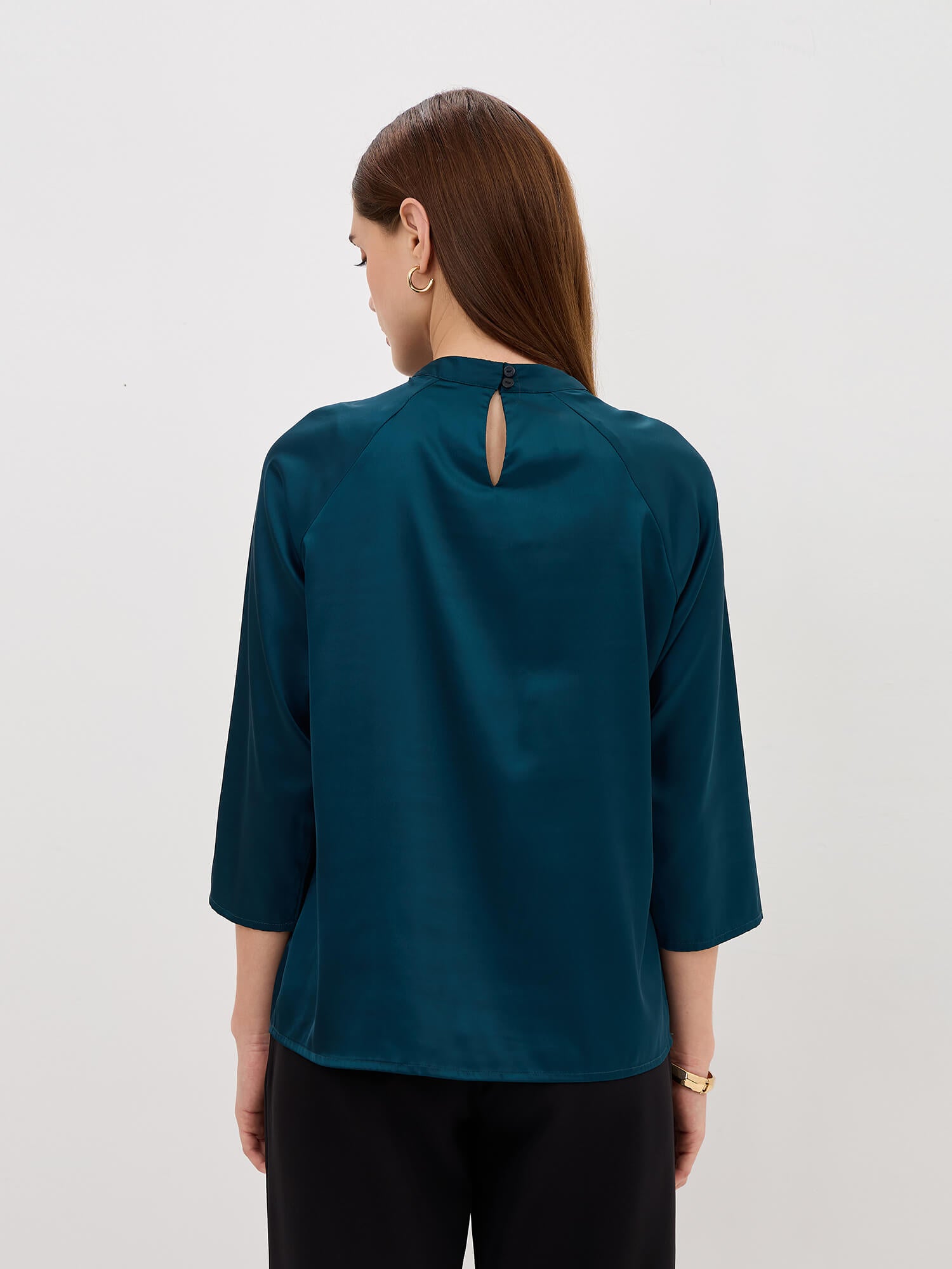 Sahara Trim Detail Top-Teal
