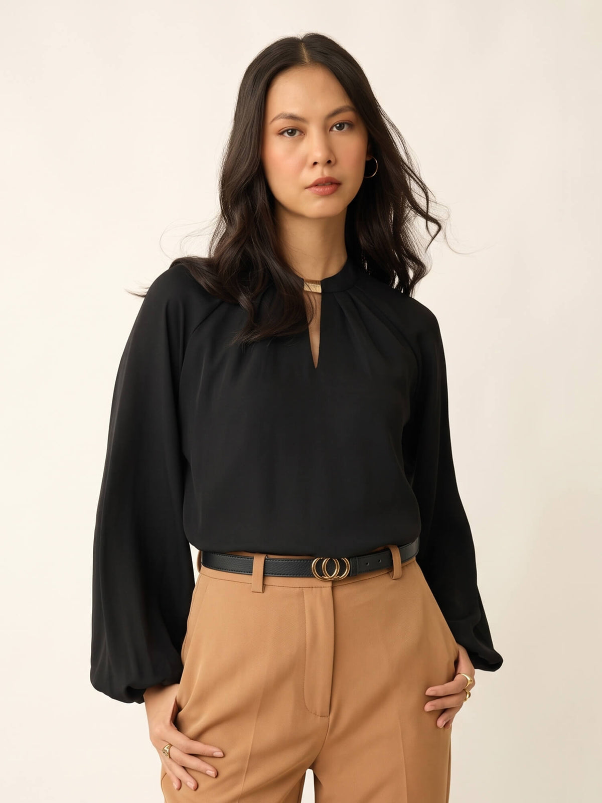 Casta Trim Detail Top-Black