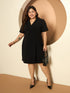 LB-Abigail Button Detail Blazer Dress-Black