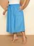 LB-Ophelia Flared Midi Length Skirt-Light Blue