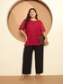 LB-Kara A-line Lace Top-Red