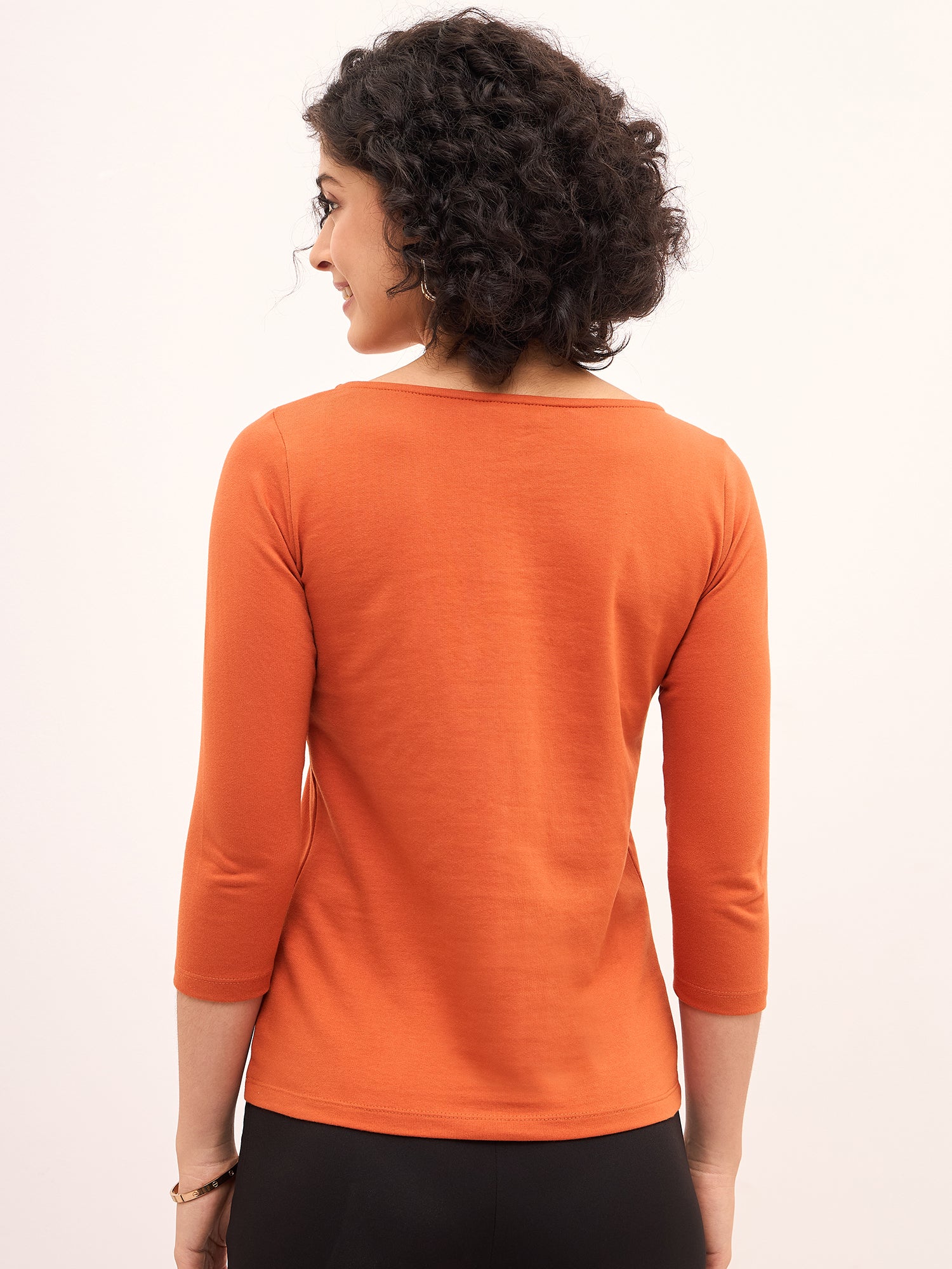 Adaptive Boat Neck T-Shirt - Rust