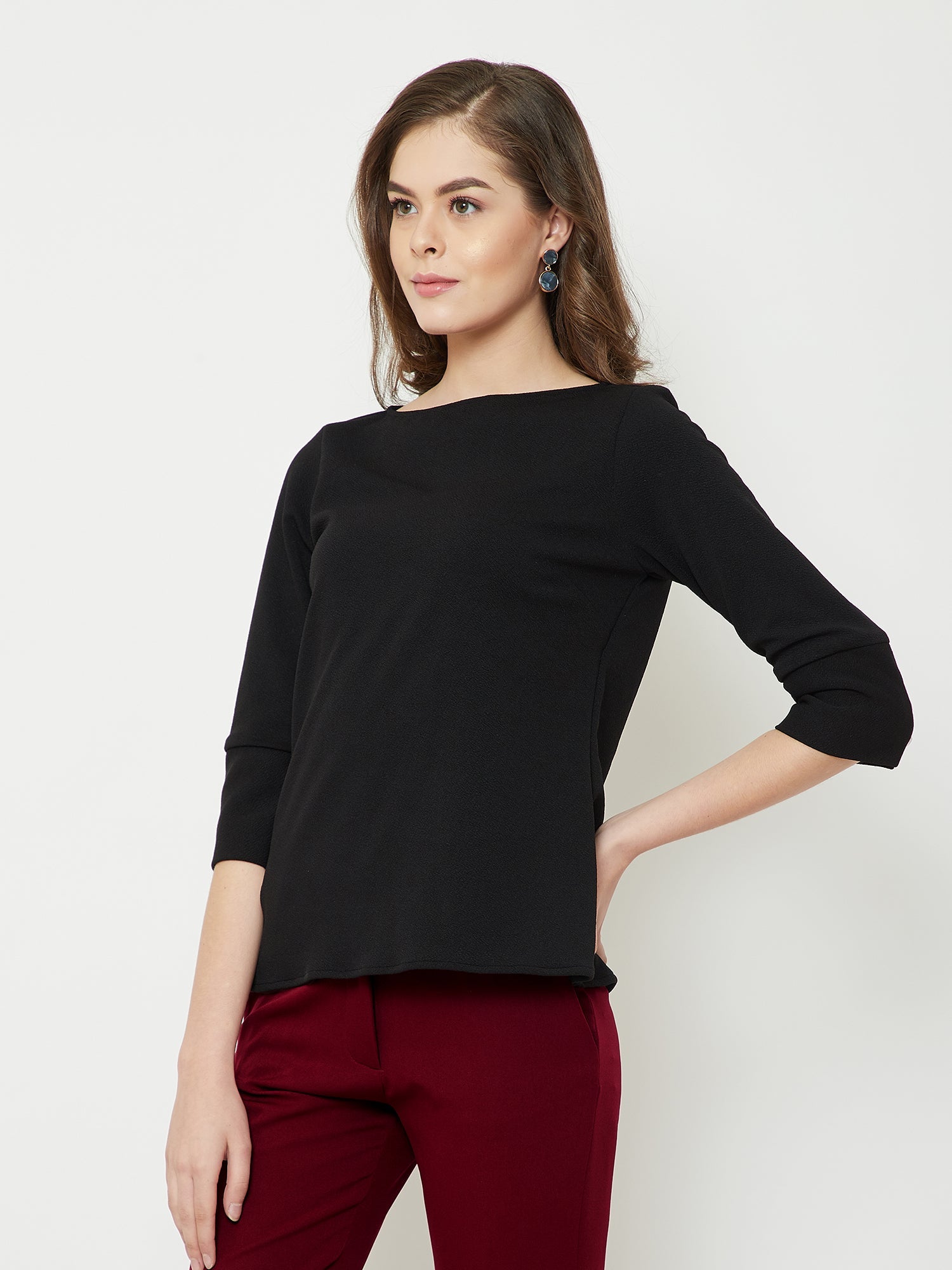 Mulberry Smocking detail top-Black