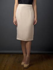 Ruth Longline Pencil Skirt-Ivory