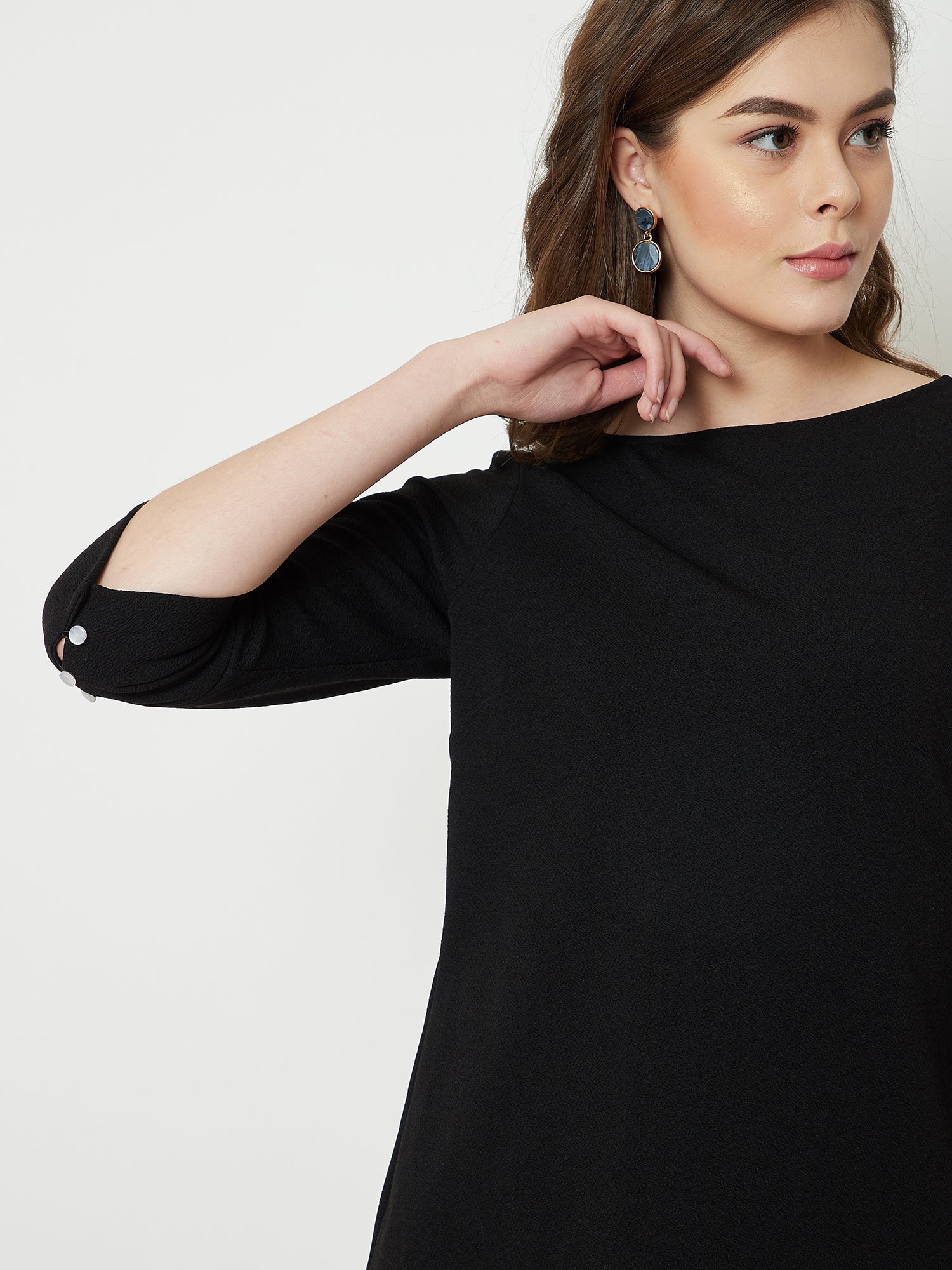 Mulberry Smocking detail top-Black