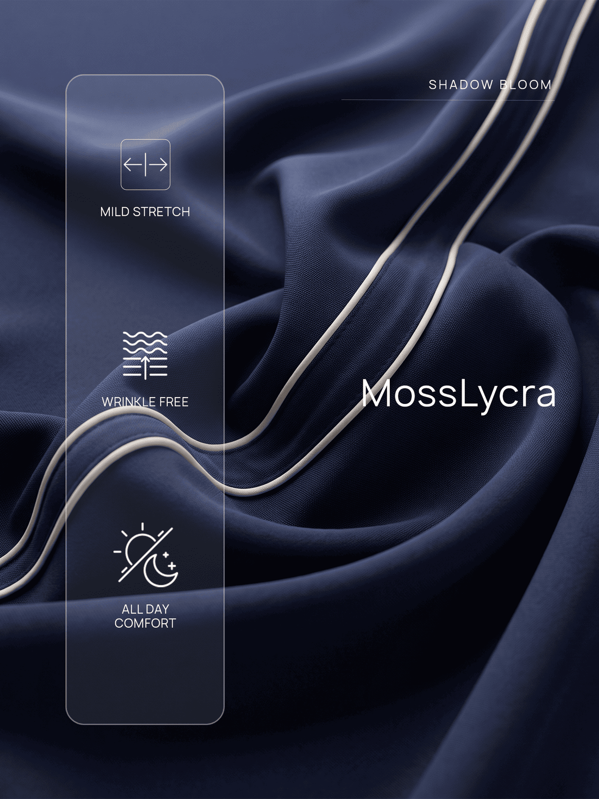Althea Contrast Detail A-Line Dress-Navy