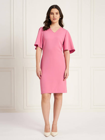 Auric Shift Dress - Rose Pink