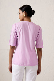 Alice V-Neck Top - Lilac