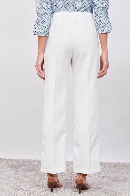 Lupin Formal Side Zip Pant - White