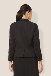 Gritty-Black Fitted Blazer - Black