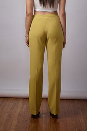 Margaret Formal Side Zip Pant - Chartreuse