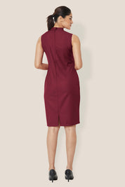 Holly High Neck dress - Maroon