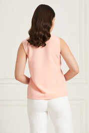 Camellia Top Pleated Top - Light Peach