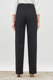 Determined High Rise Straight Trousers - Black