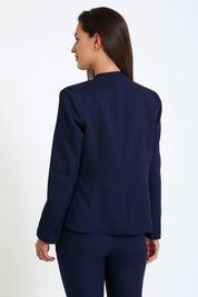 Witty-Navy Straight Front Blazer - Navy