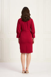 Exuberant Sheath Dress - Viva Magenta