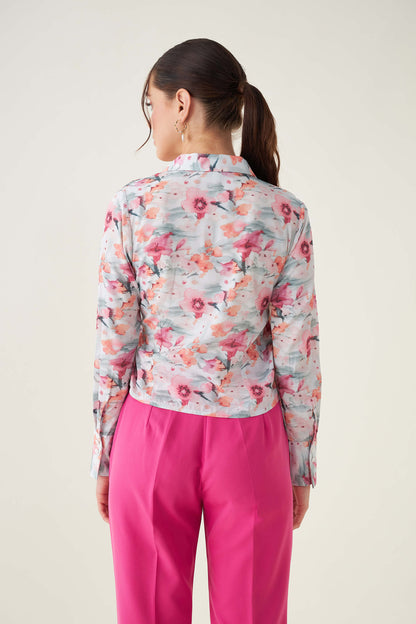 Bella Floral Wrap Top - Multicolor