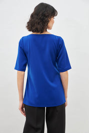 Robust Knot Detail Top - Electric Blue