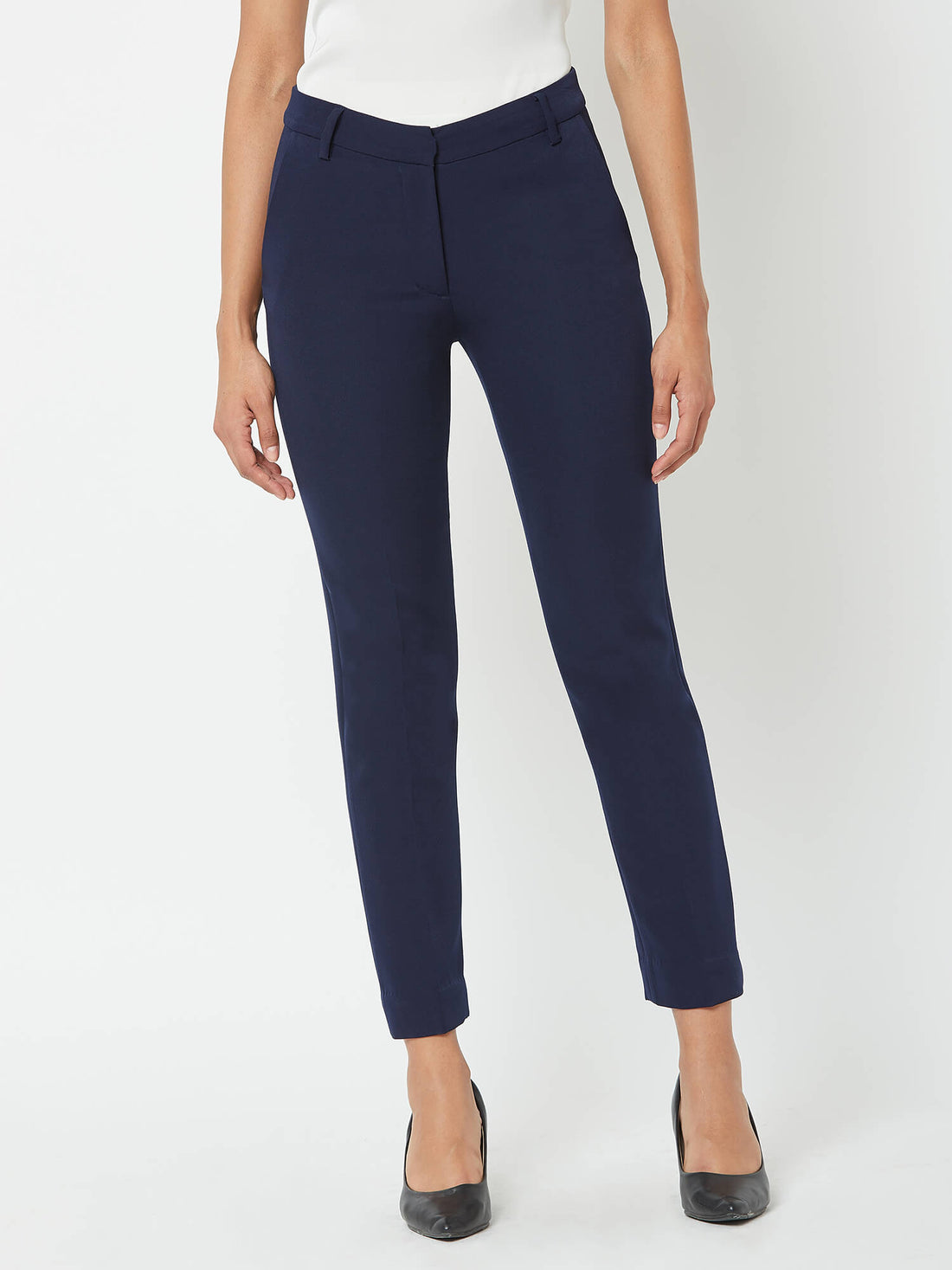Earnest Mid Rise Slim Pant - Navy Blue