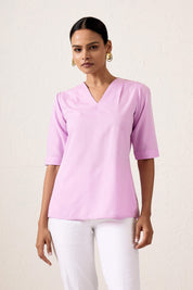 Alice V-Neck Top - Lilac