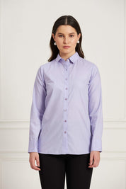 Pristine-Lavender Button Down Shirt - Lavender