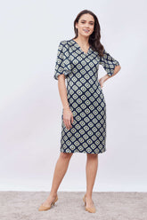 Auric Printed satin shift dress - Multicolor