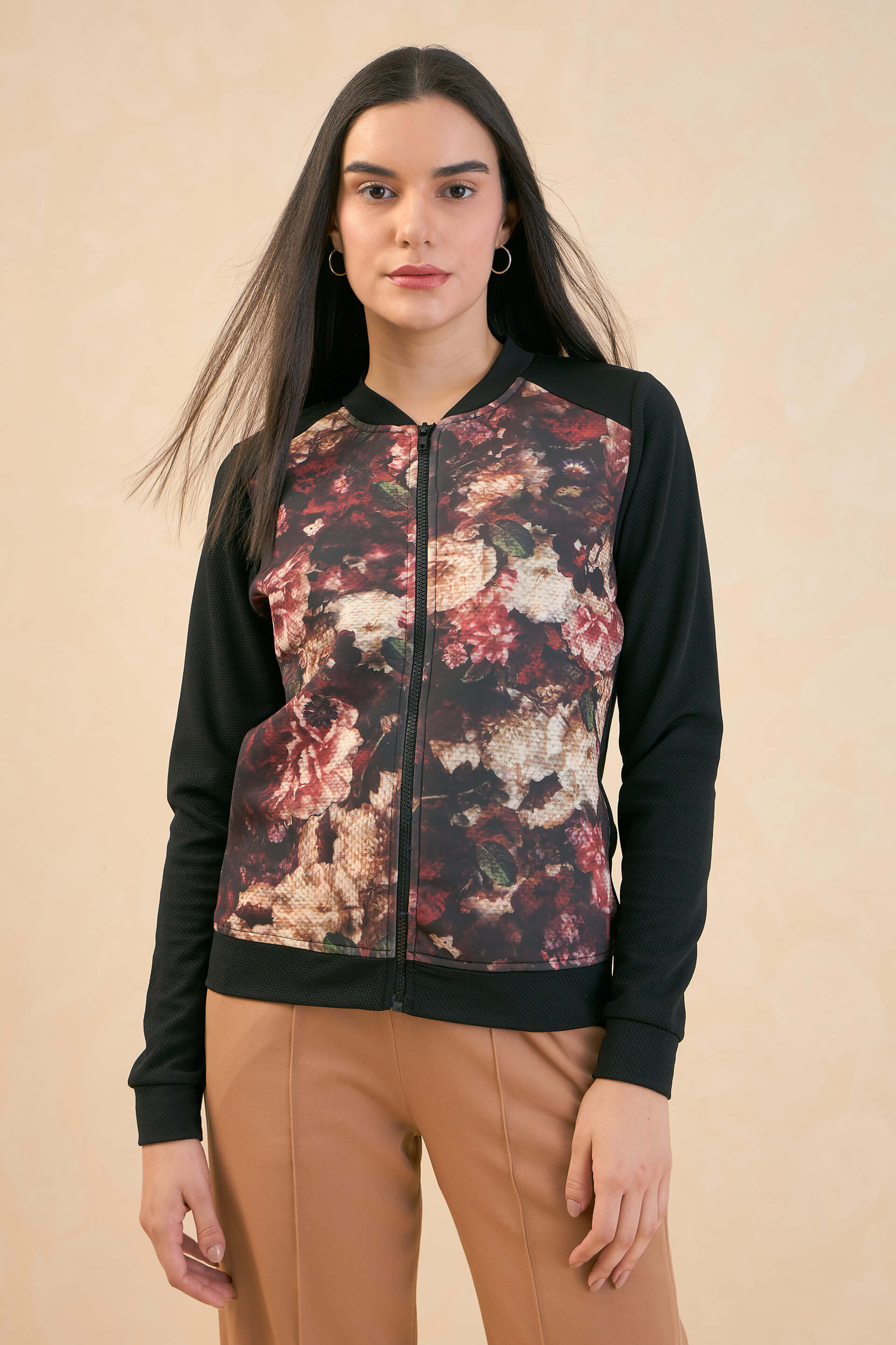 Buy Franny Floral Bomber Jacket - Multicolor Color | Jackets for Women ...