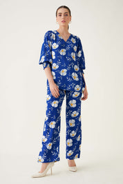 Blue Spruce Co-ord Set Floral Co-Ord Set - Blue/White