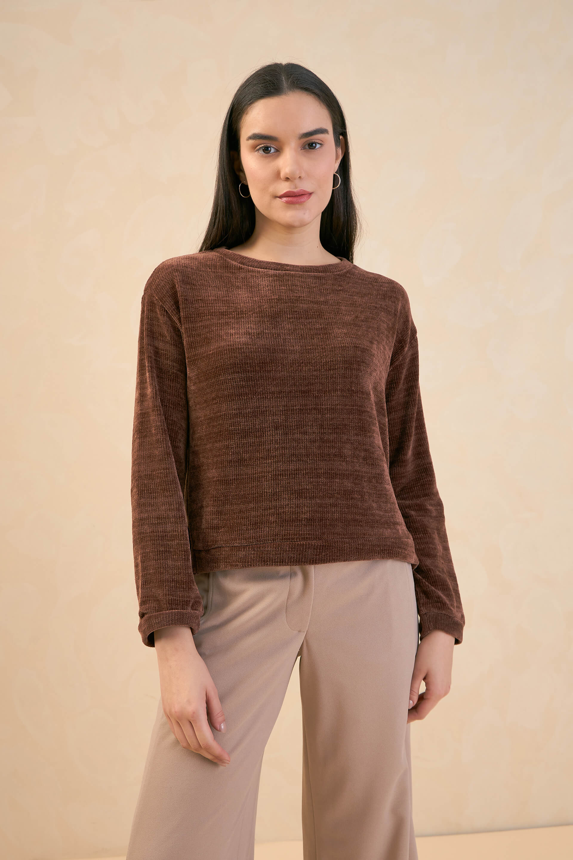 Margo Corduroy Jumper - Brown