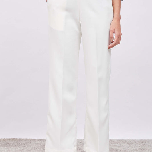 Lupin Formal Side Zip Pant - White