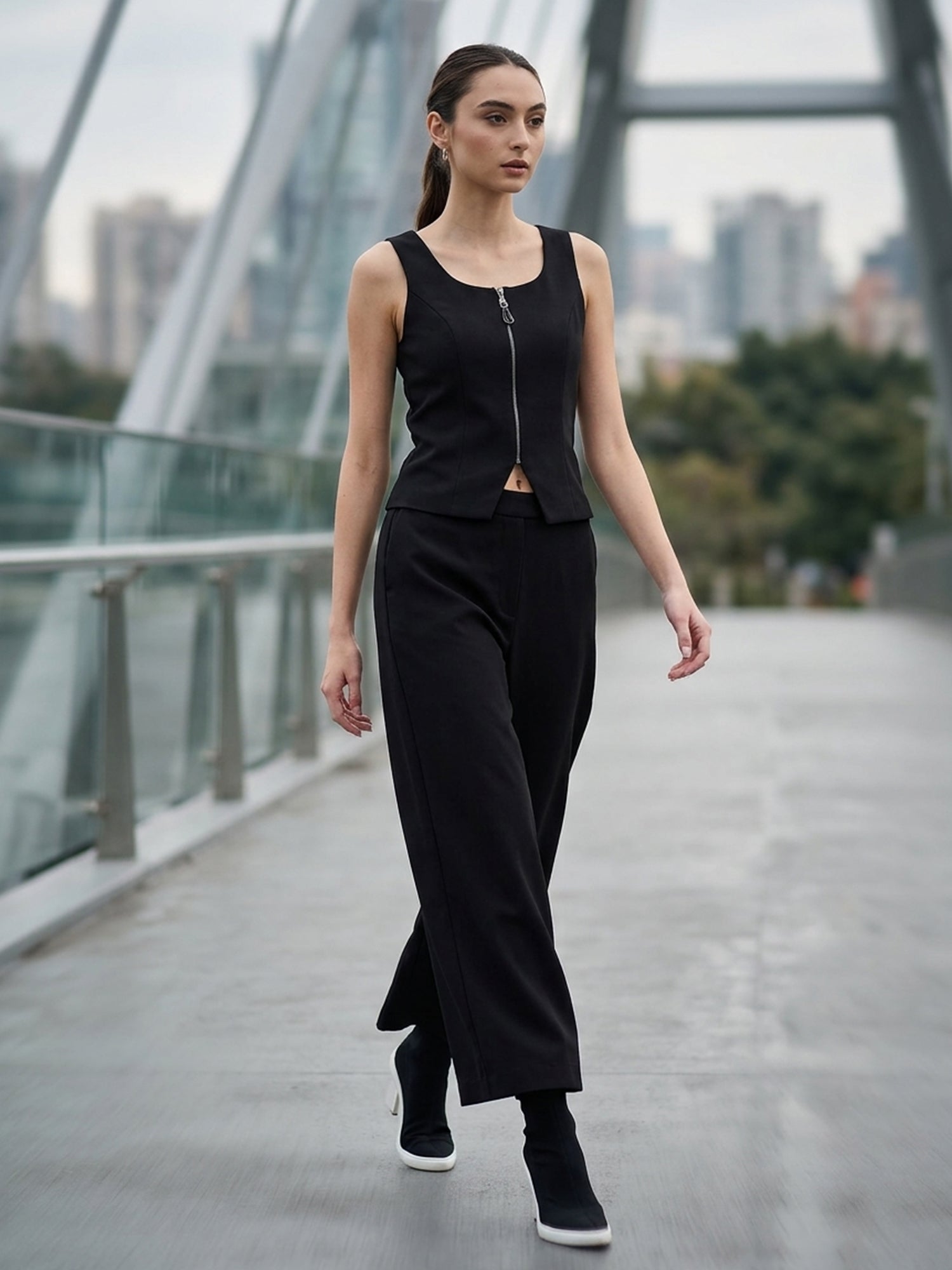 Jorell Corset Inspired Top-Black