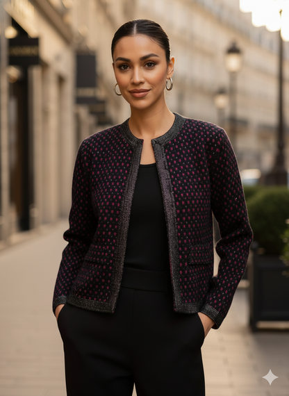 Barberry Front Open Short Jacket - Black