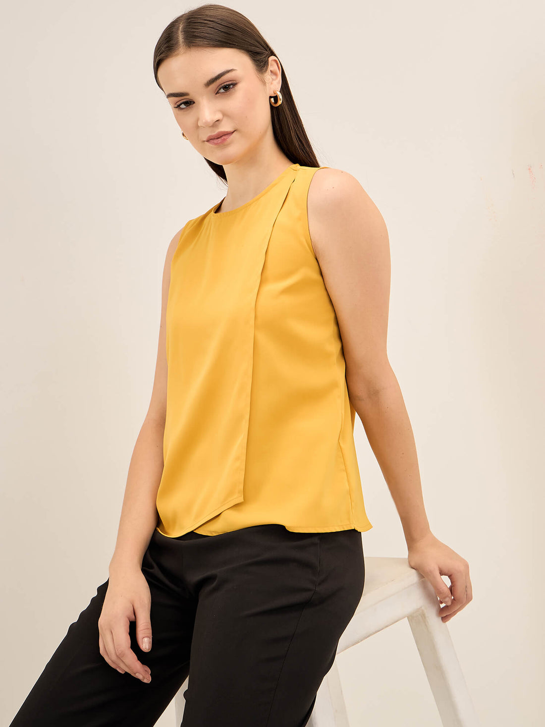 Hawaiian Punch-Yellow Crossover Front Top - Yellow
