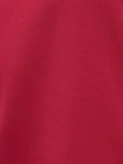 Jaunty Puffed Sleeves Top - Red
