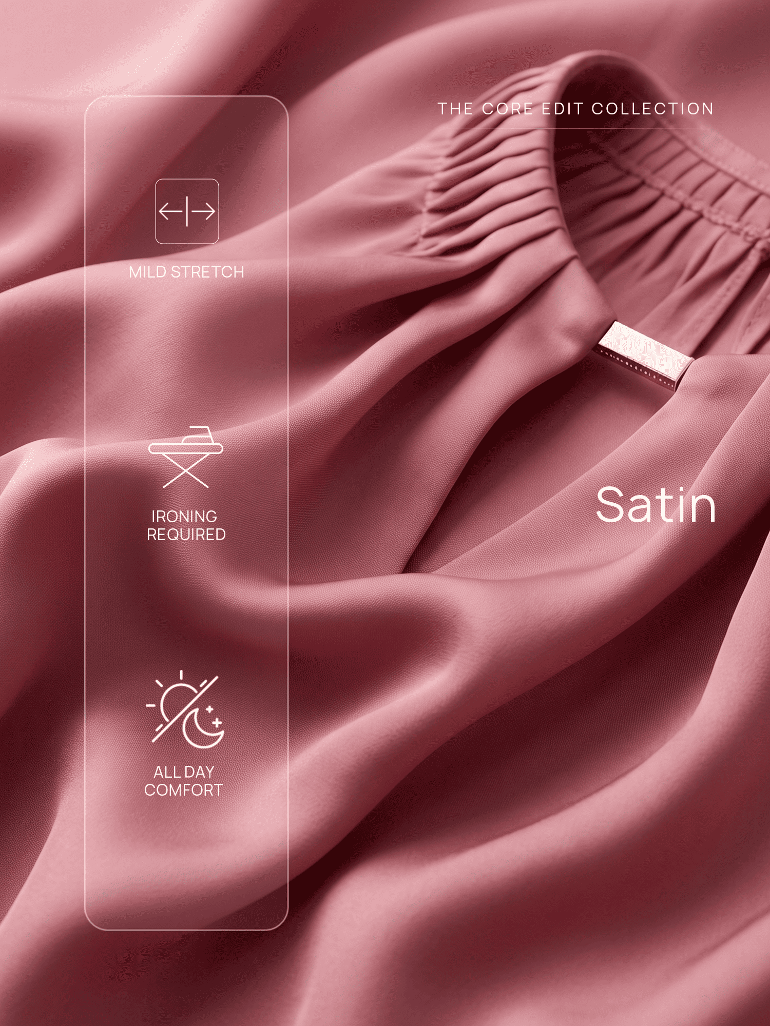 Knox Pleated Neck Top-Rose Pink