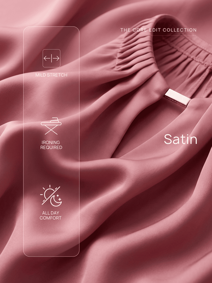 Knox Pleated Neck Top-Rose Pink