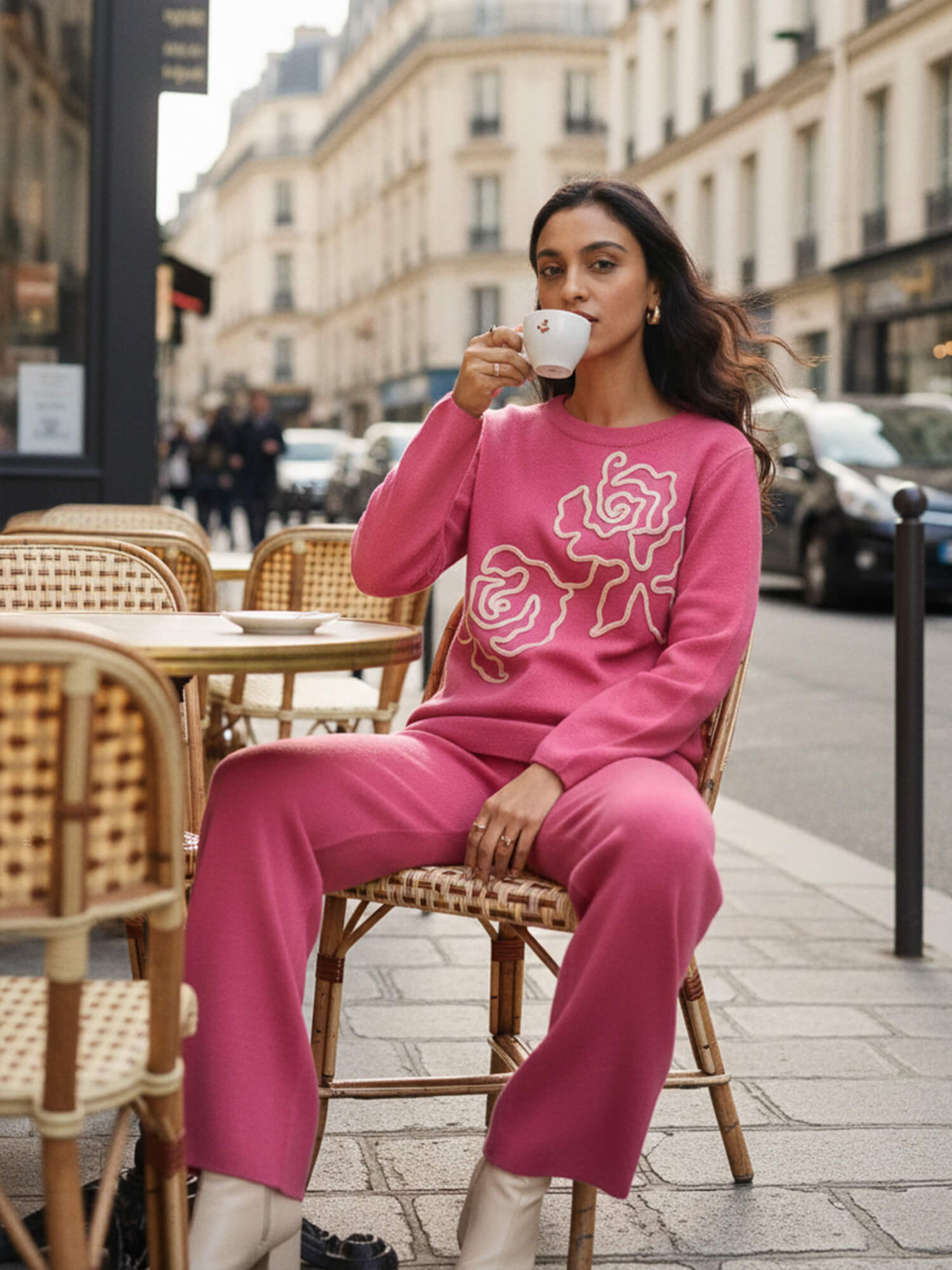 Liana Applique Co-Ord Set - Pink