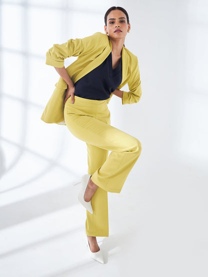 Lupin Formal Side Zip Pant - Chartreuse