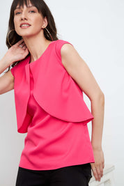 Coral Layered front top - Pink